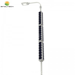 30W LED 132w Quadrangle Shape PV bonded Vertical Solar LED Street Light