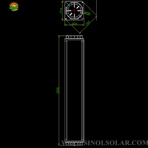 30W LED 132w Quadrangle Shape PV bonded Vertical Solar LED Street Light